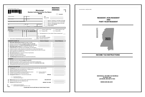 Mississippi Form 80-105 and Mississippi Form 80-105 Instructions for tax year 2023.