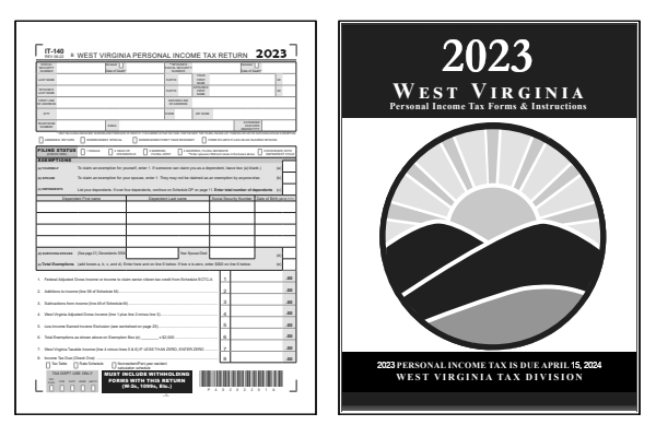 West Virginia Form IT-140 and West Virginia Form IT-140 Instructions for tax year 2023.