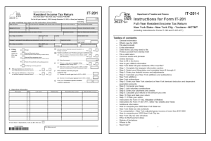 New York Form 201