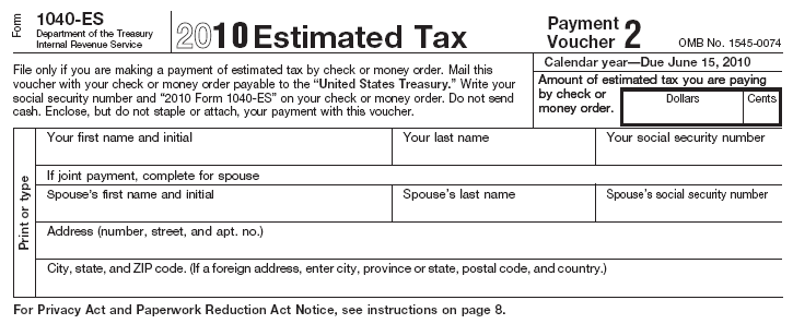 Tax Form 1040-ES