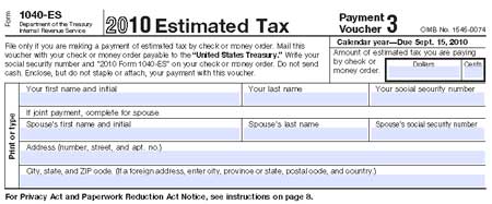 Tax Form 1040-ES